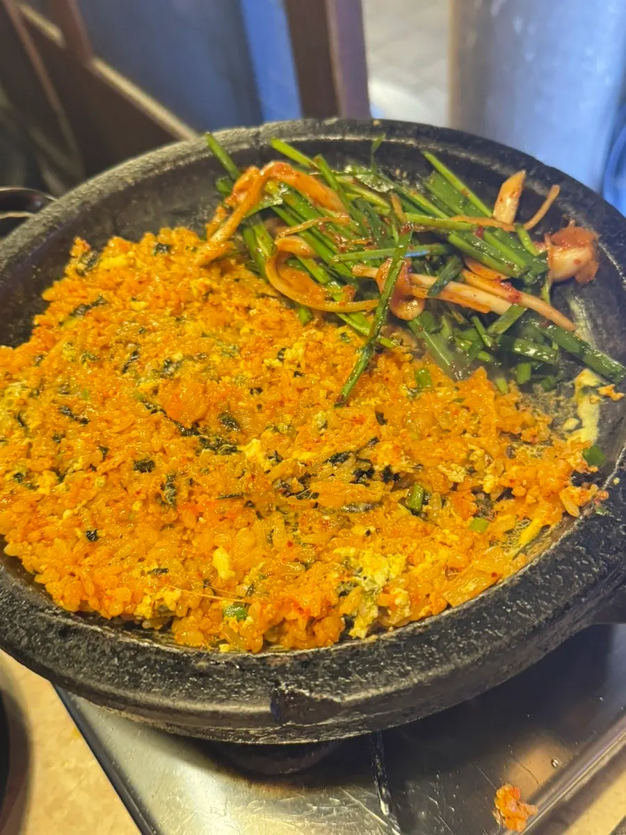 Fried rice with added cheese