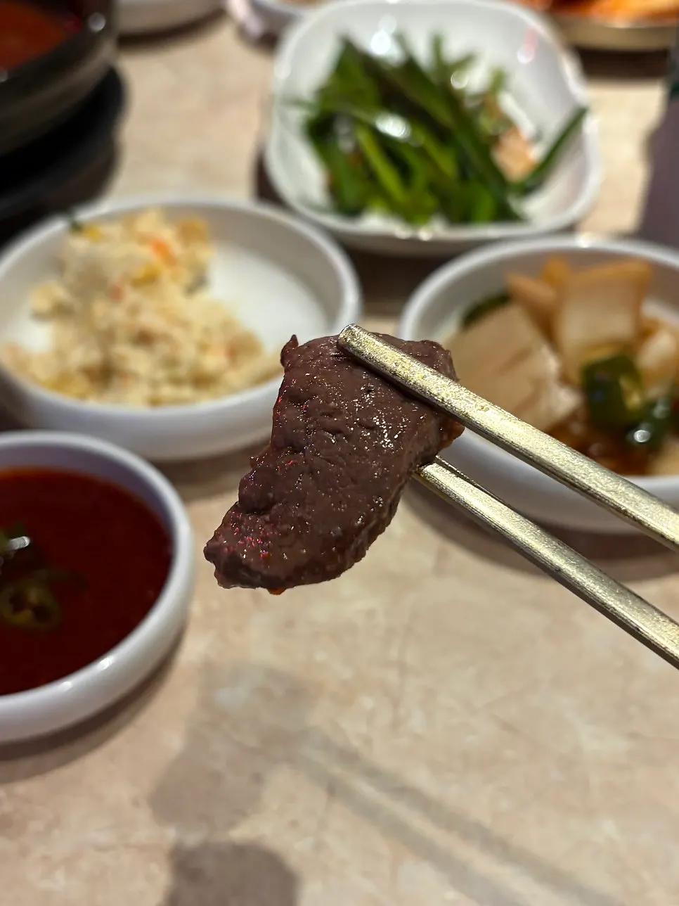 노릇하게 구워지는 전통수제마늘곱창