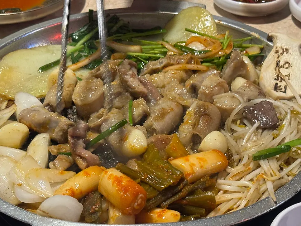 Golden-grilled gopchang and daechang