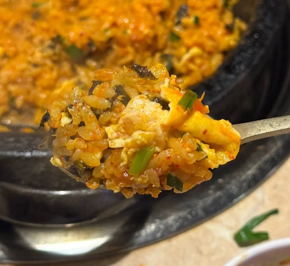 Fluffy fried rice mixed with egg