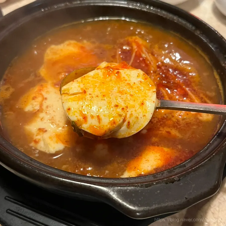 순두부찌개와 기본 상차림