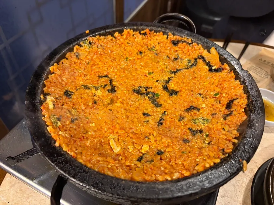 Fried rice enjoyed as the meal's finale
