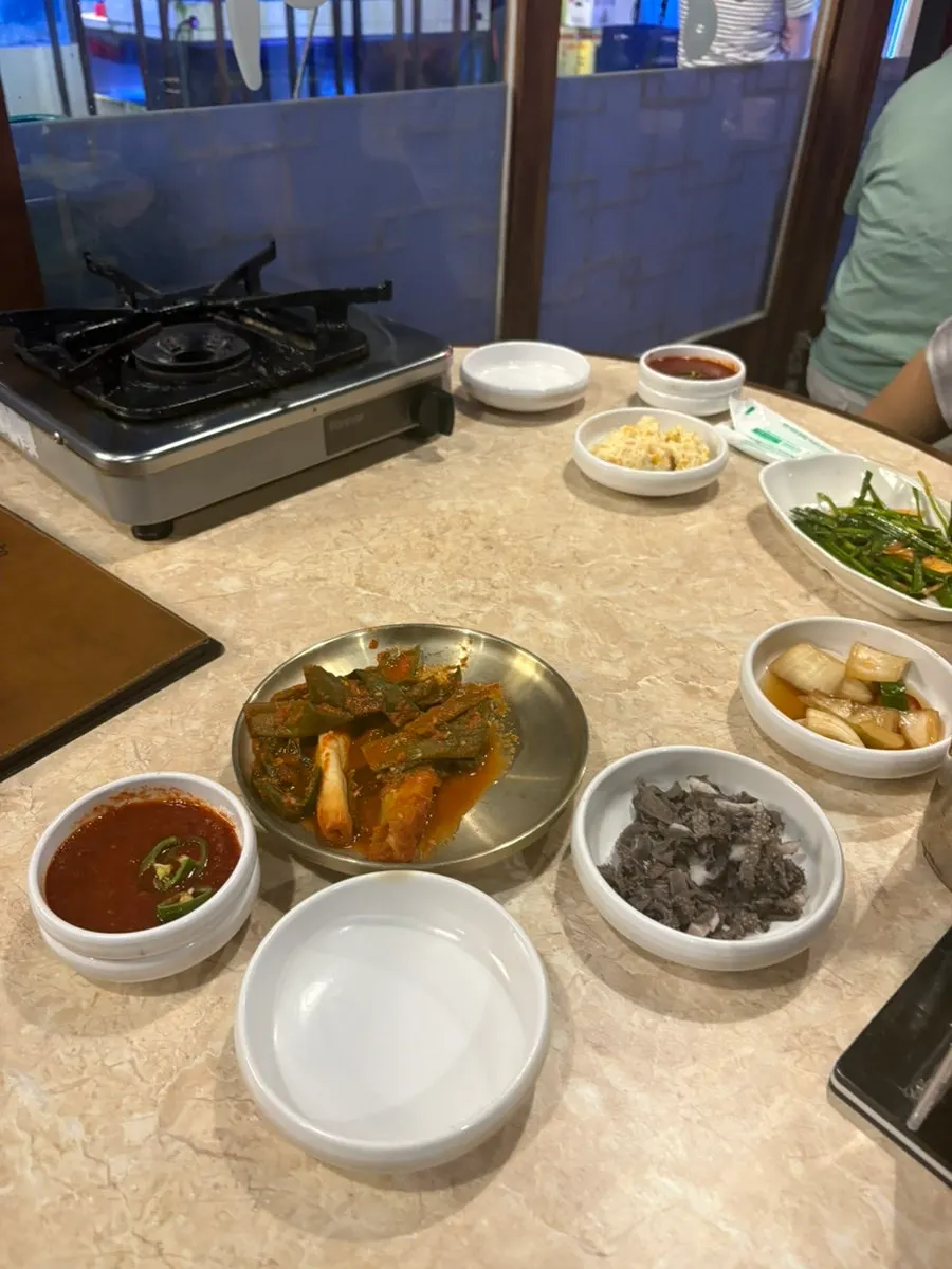 Fresh cheonyeop banchan served with sesame oil