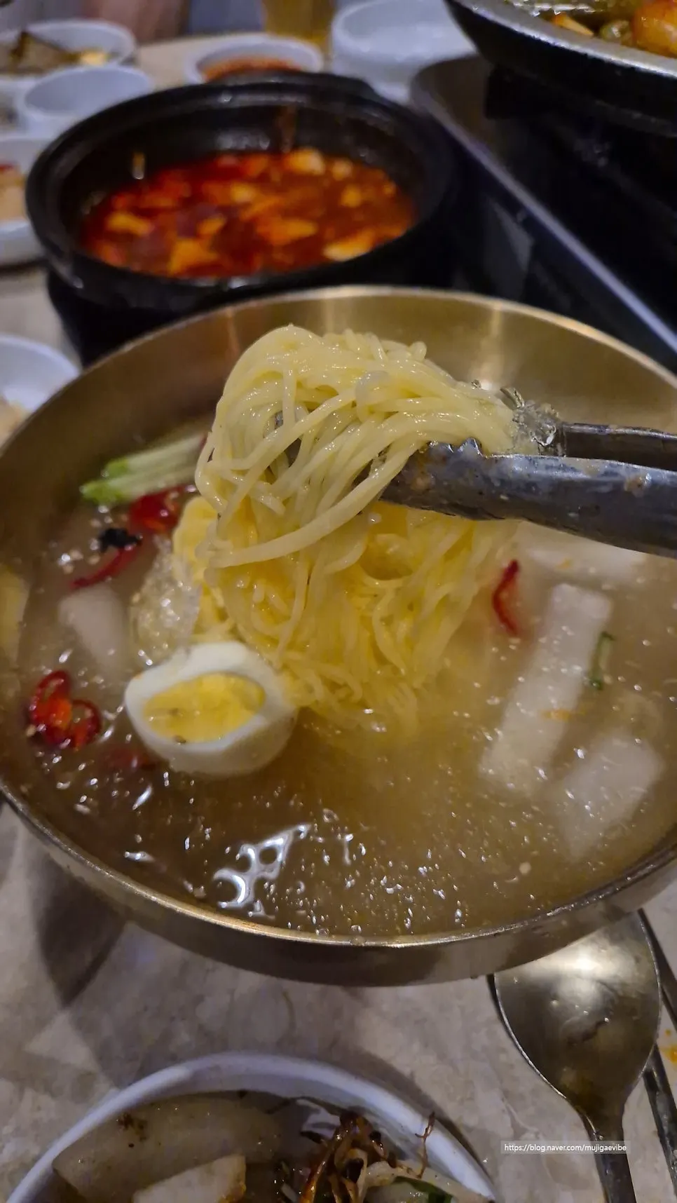 동치미국수 국물과 면