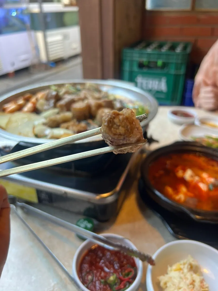 곱이 꽉 찬 소곱창 단면
