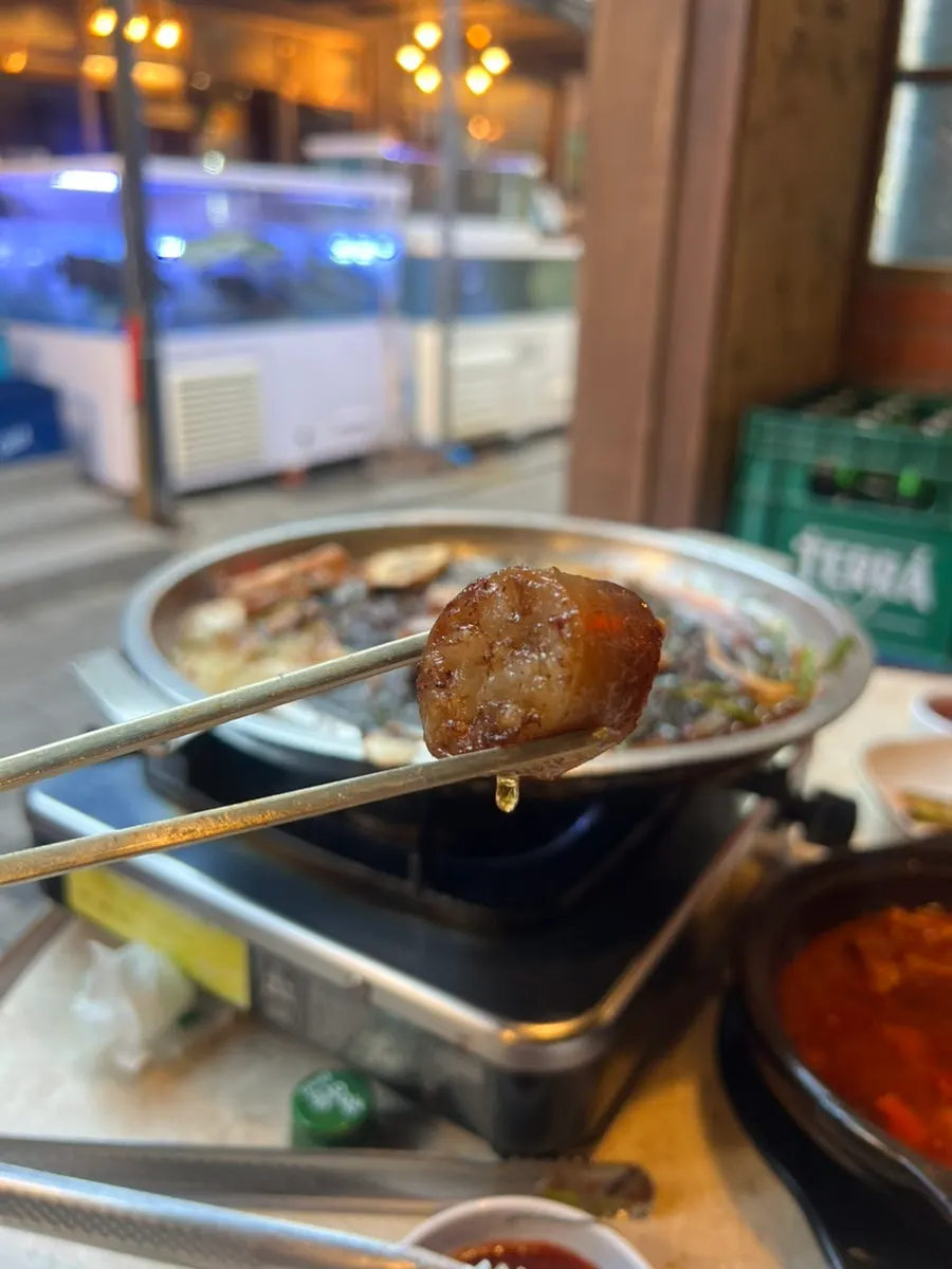 소맥과 함께 즐긴 곱창 상차림