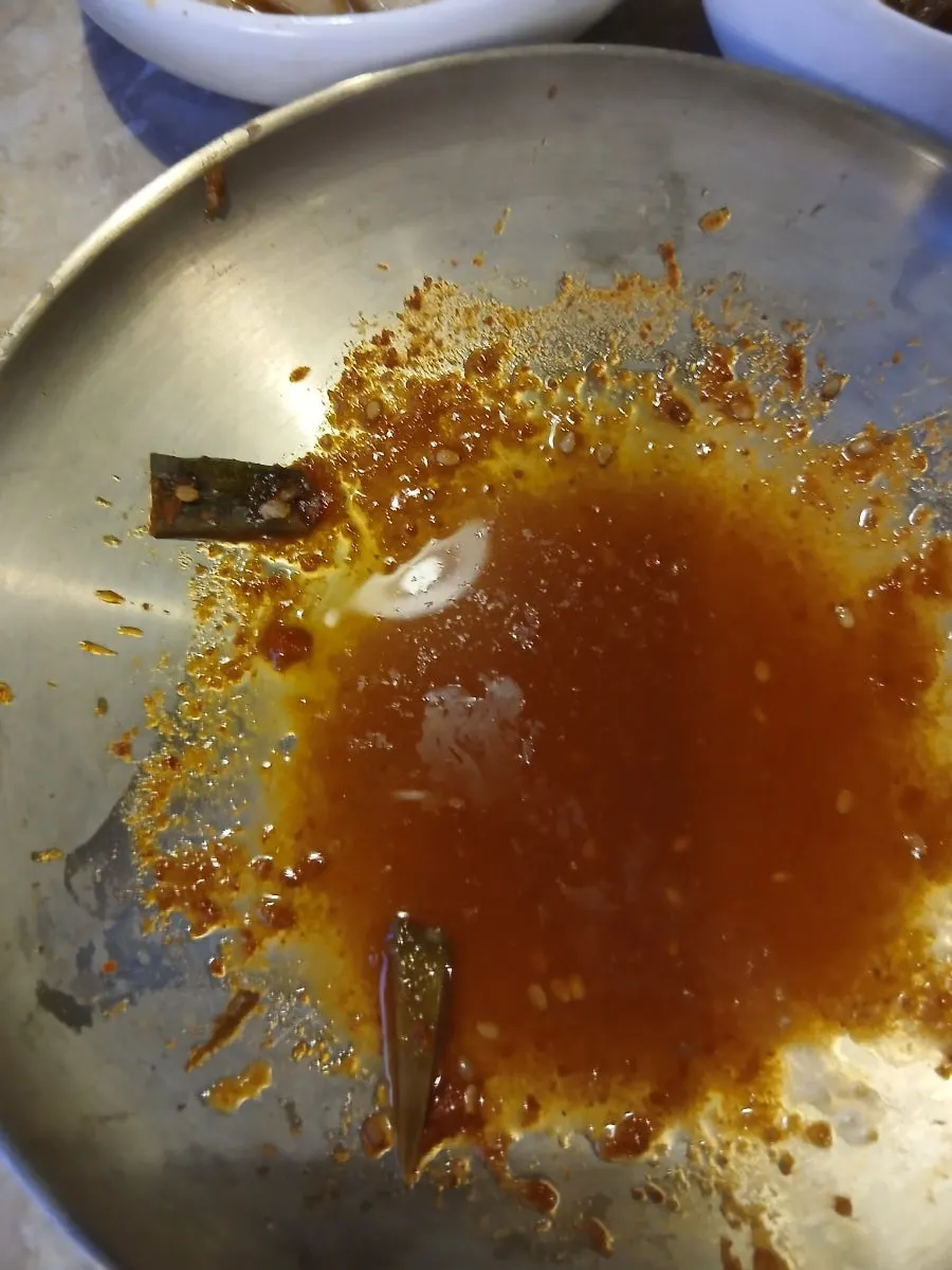 The grill scene near the end of the meal
