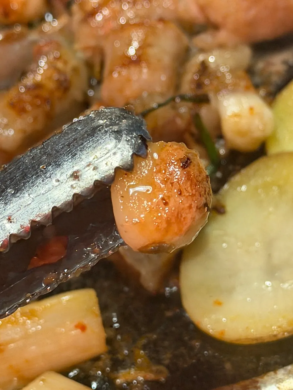 표고와사비장에 찍은 대창