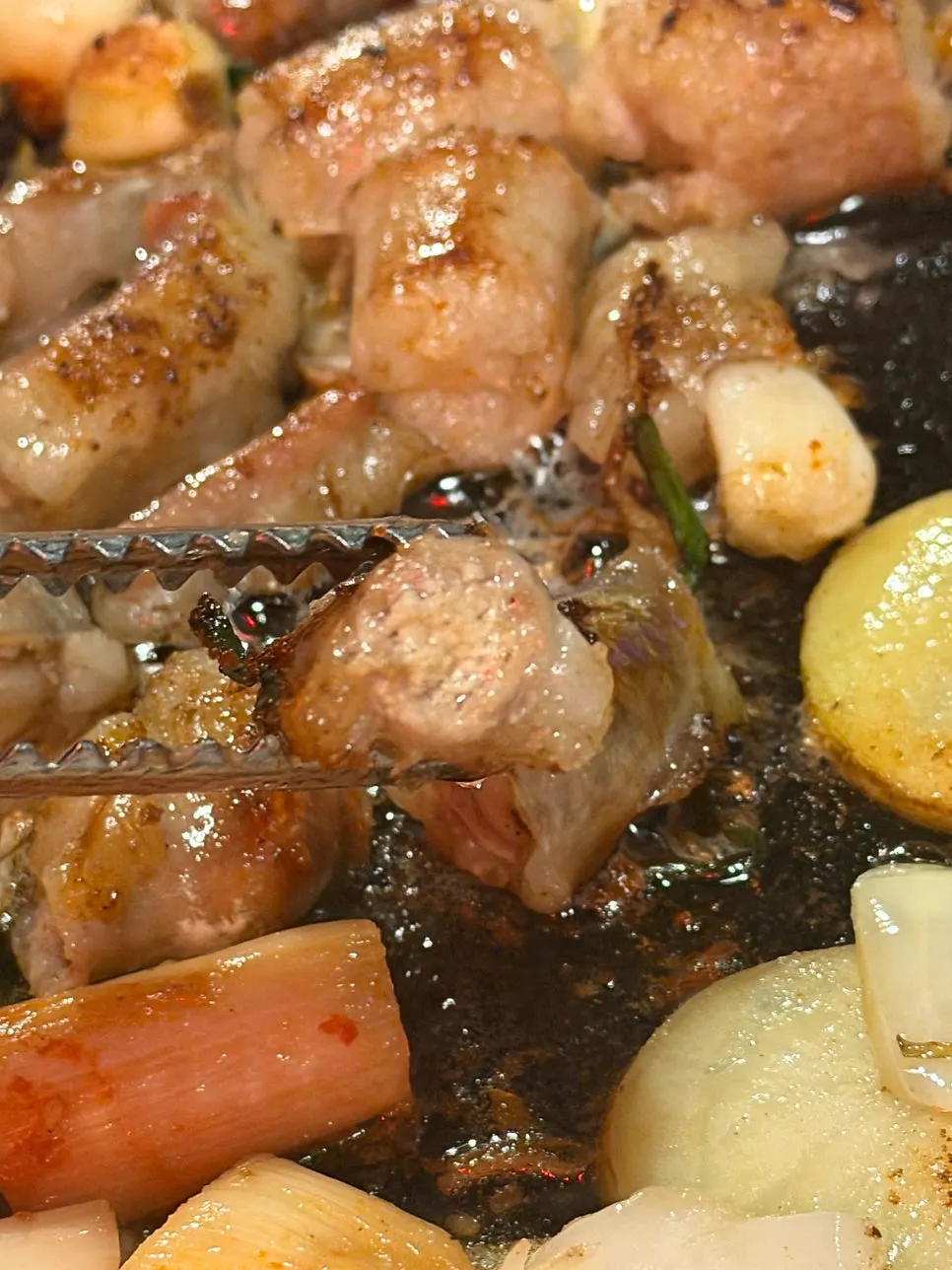 전통수제마늘곱창 단면