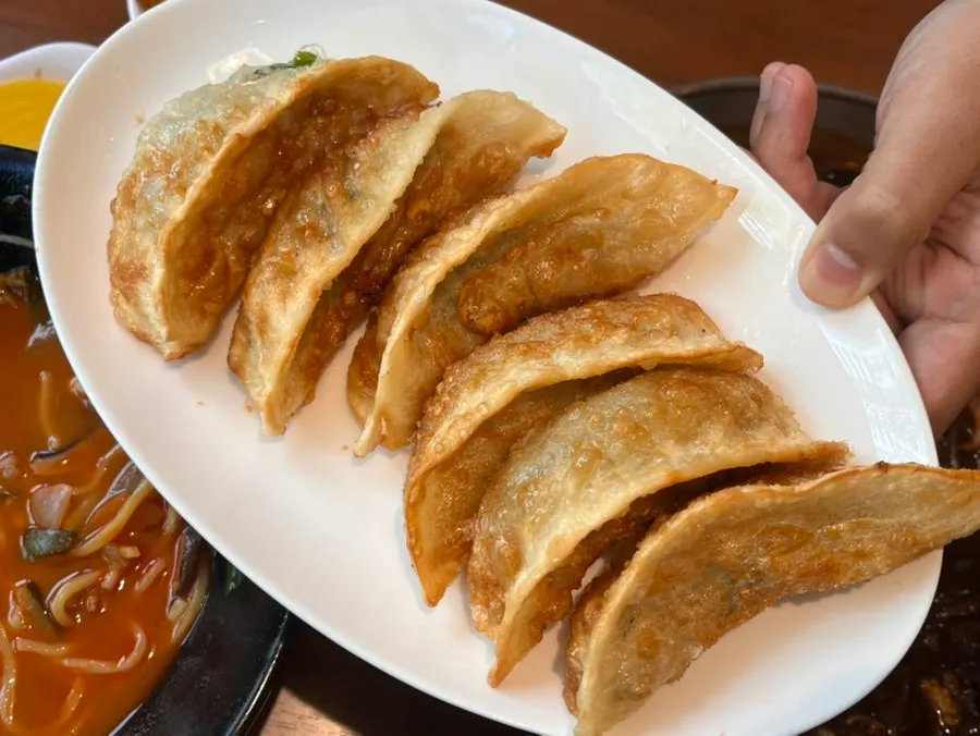 Crisply fried dumplings