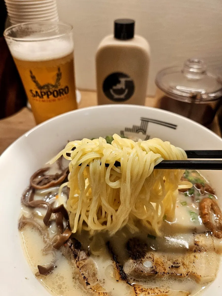Ramen with chewy pork intestines