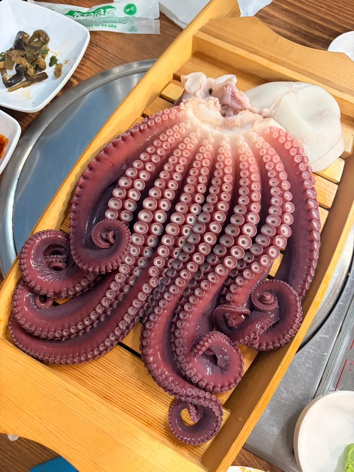A plate of fresh boiled octopus