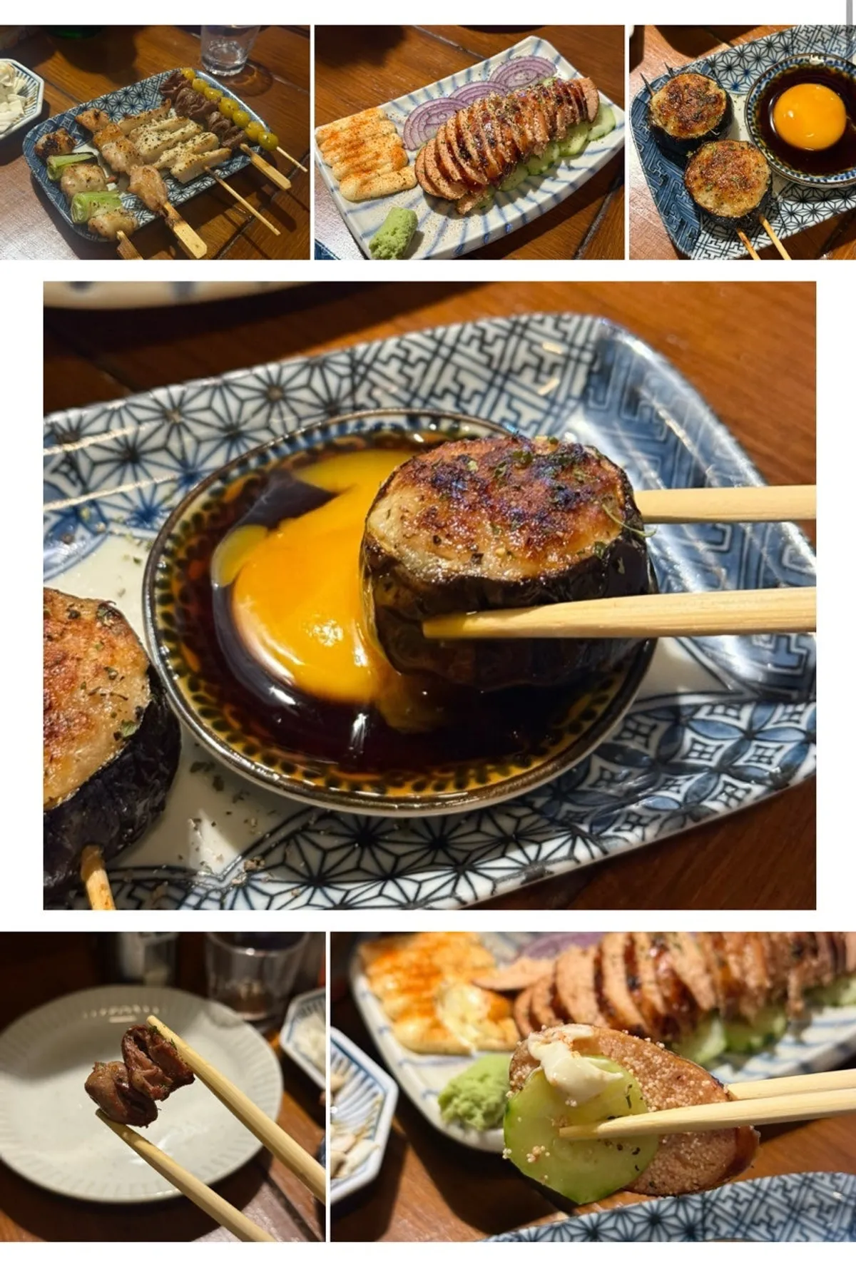 Skewer plate after the meal