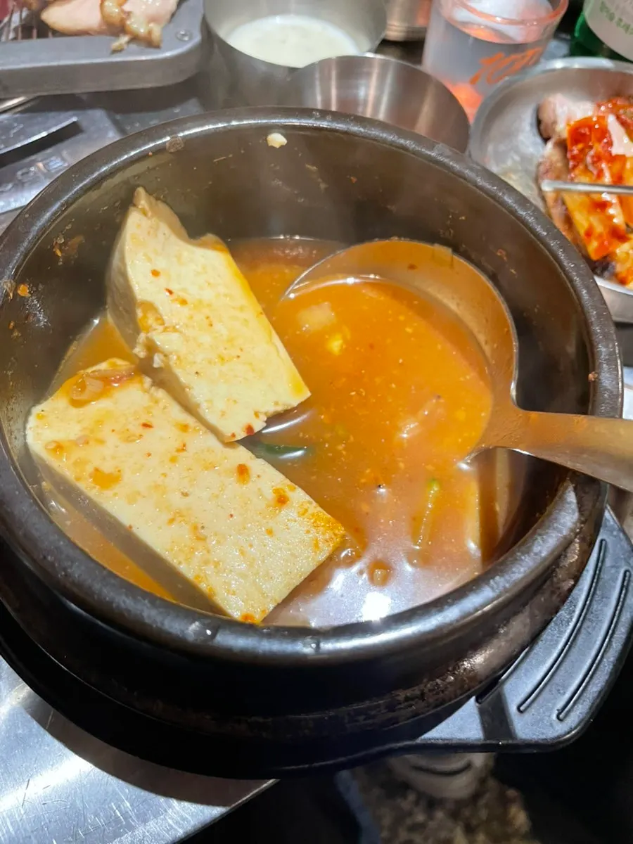 Doenjang stew served as standard