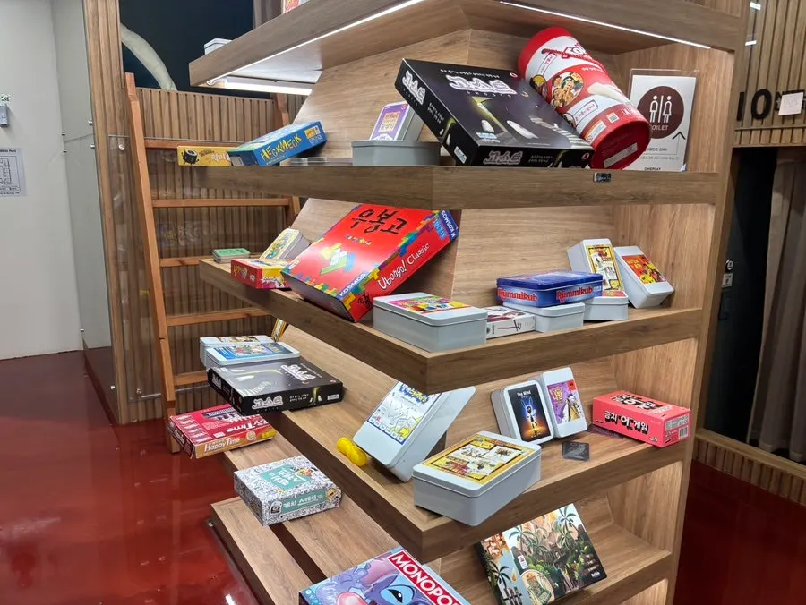 A variety of board game boxes