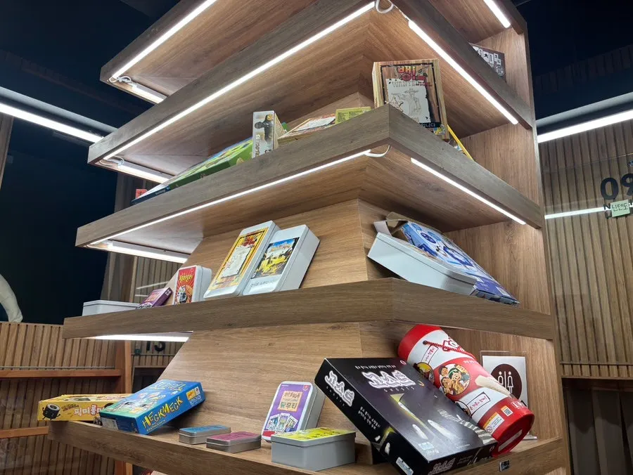 View of the board game corner