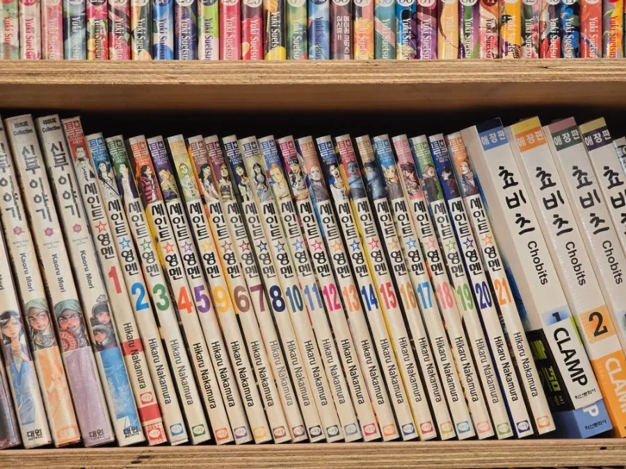 Comfortable seating on the 3rd floor for reading manga