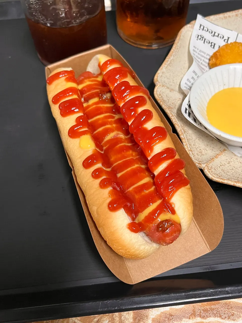 The hot dog we ordered