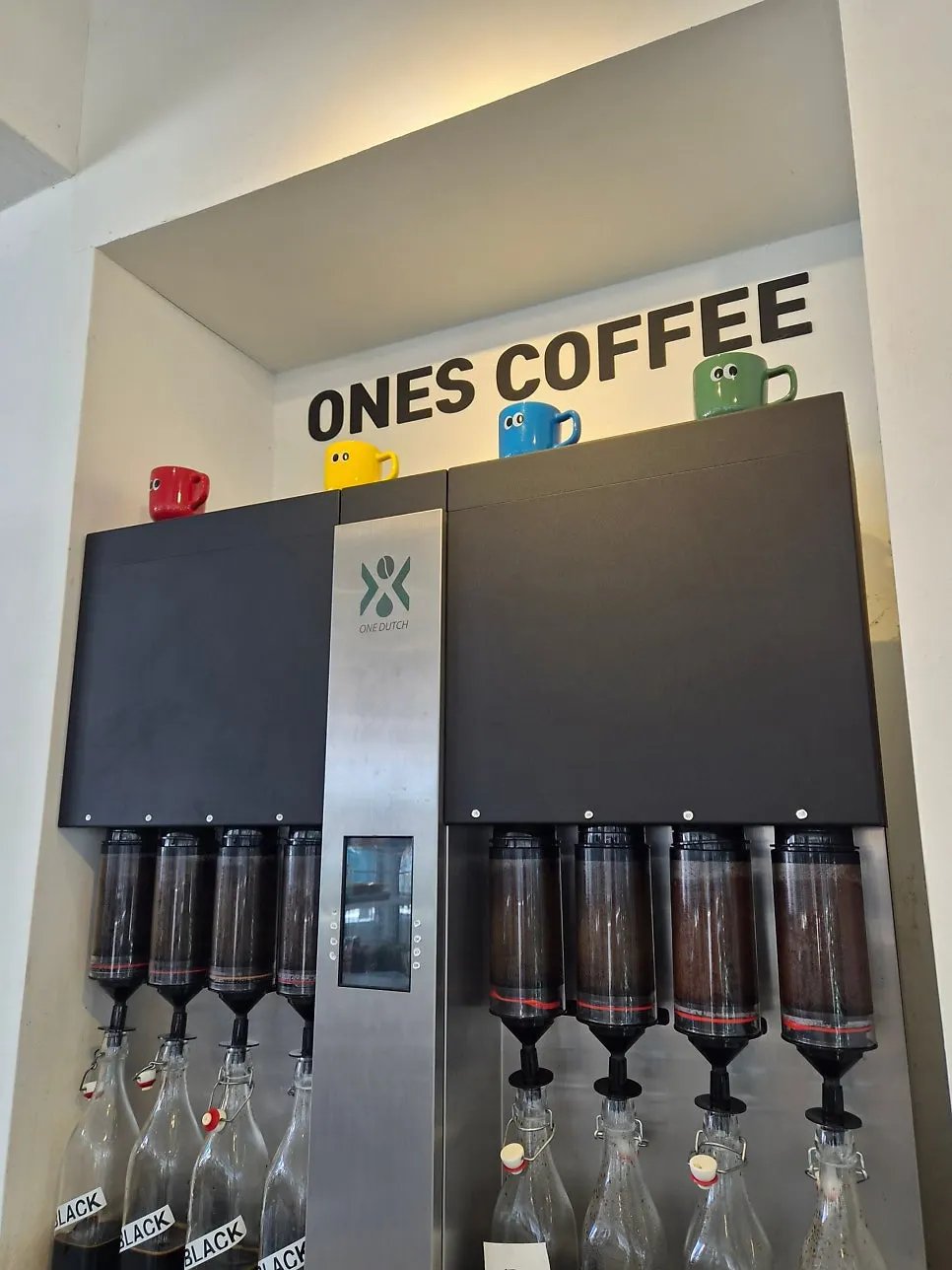 Display area at Wonz Coffee with a variety of beans