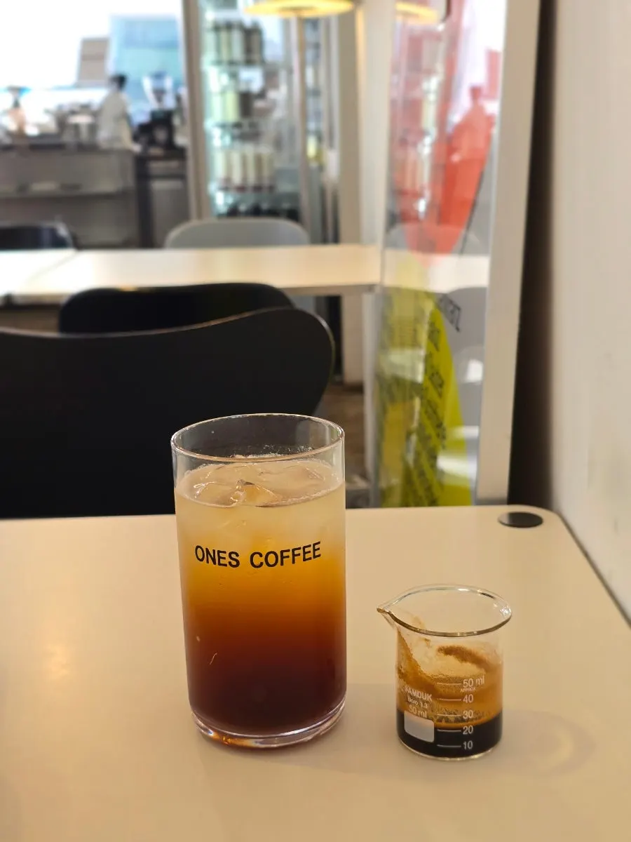 Espresso shot pulled from Sirius Deep Black beans