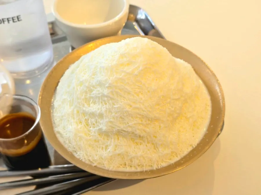 Wonz Coffee's snowflake milk bingsu with no toppings