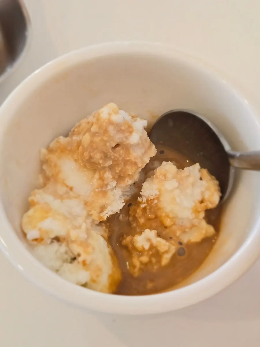 Milk bingsu turned into an affogato with the added shot