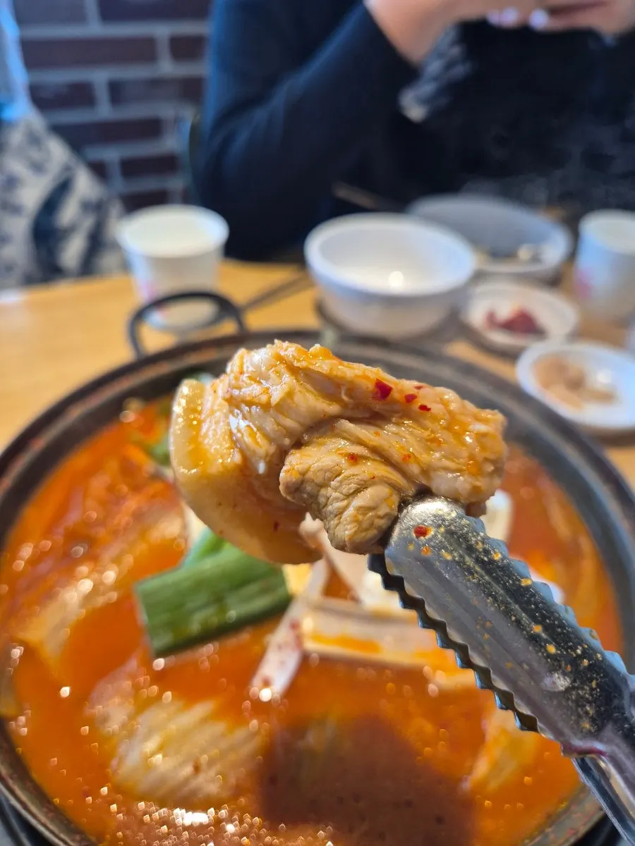Kimchi jjigae with pork and tofu