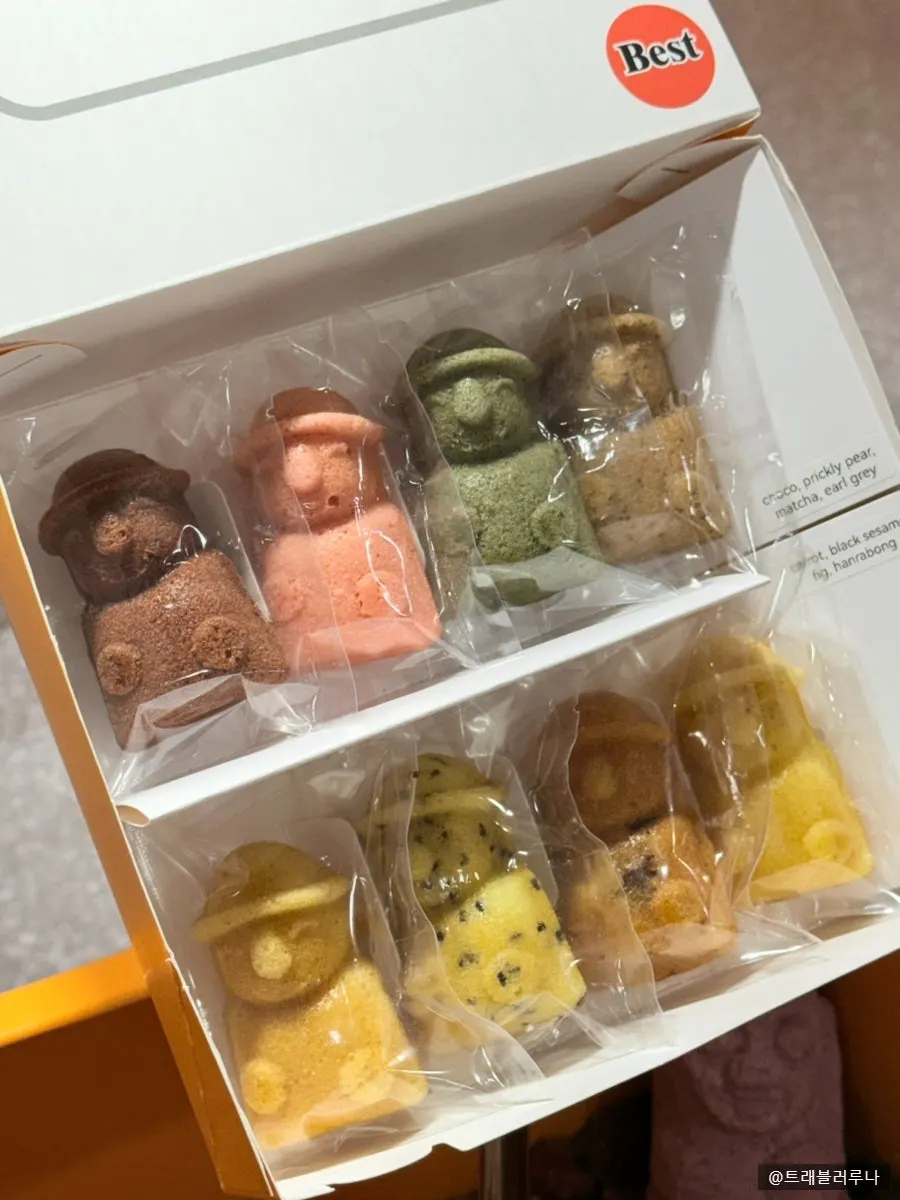 Colorful Harubangne madeleine packaging