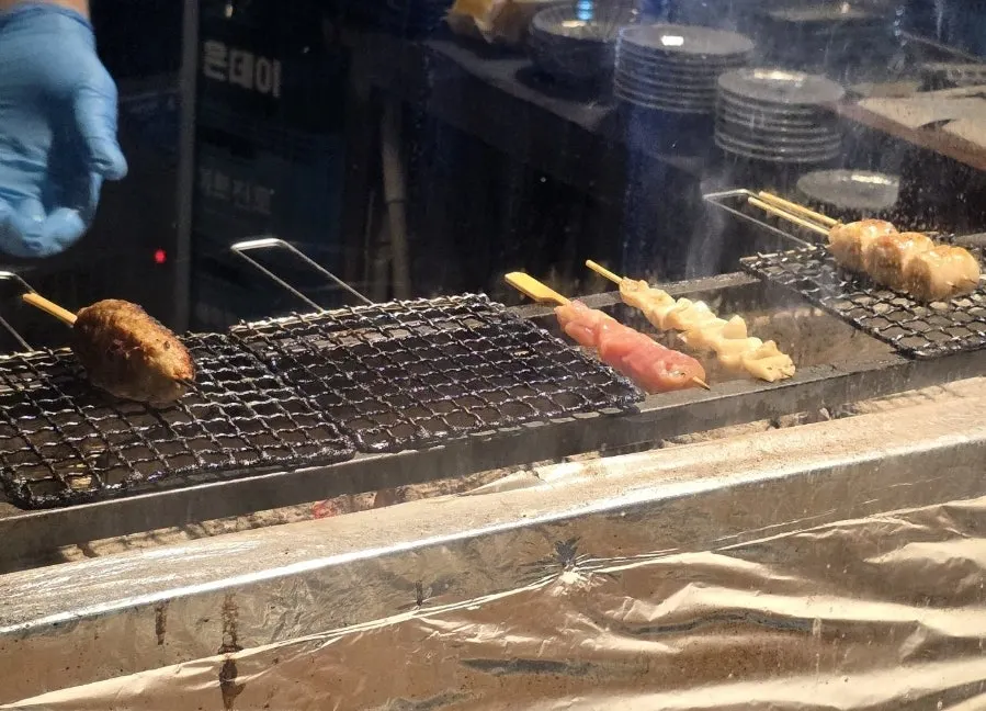 Salt and shichimi set out on the table