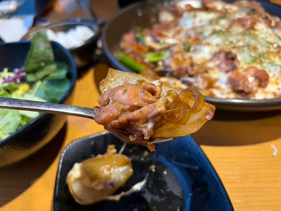 치즈가 쭉 늘어나는 찜닭 한 점
