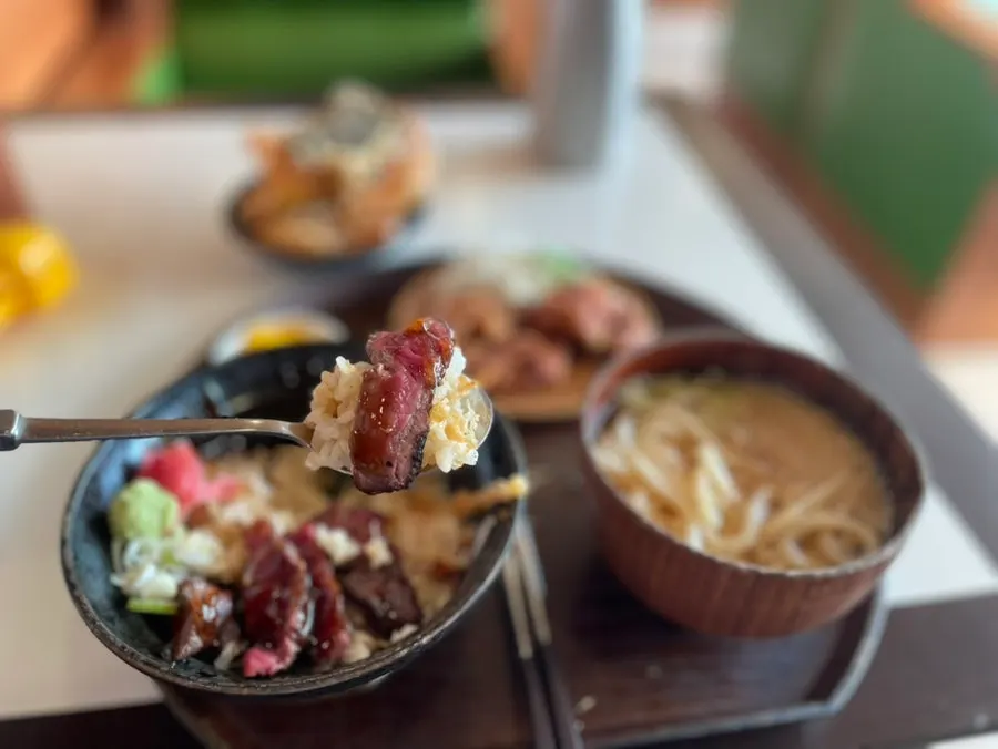 Mini udon served with the set