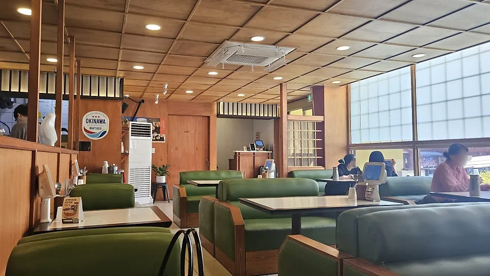 Interior with widely spaced tables