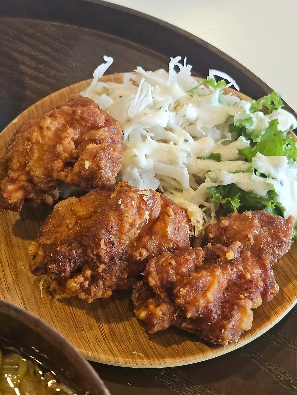 Chicken nanban served with cabbage salad
