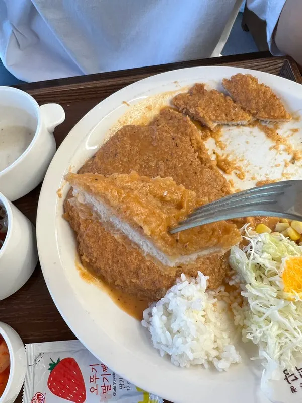 Gyeongyangsik pork cutlet topped with house-made sauce