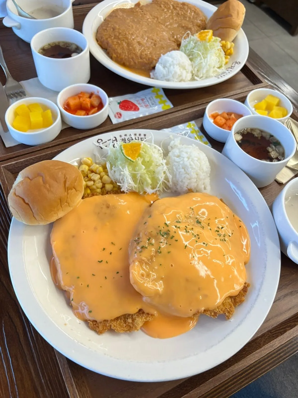 Table at Onjeong Gyeongyangsikdang Sanbon Academy District Branch after finishing the meal
