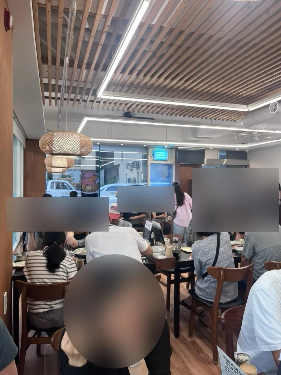 Spacious, clean seating inside the restaurant