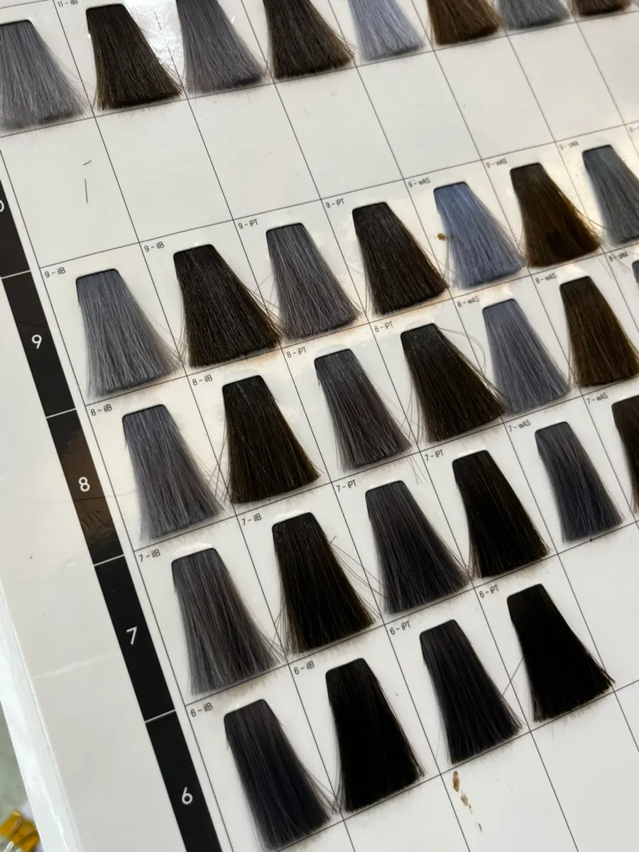 Dye color chart and consultation seat