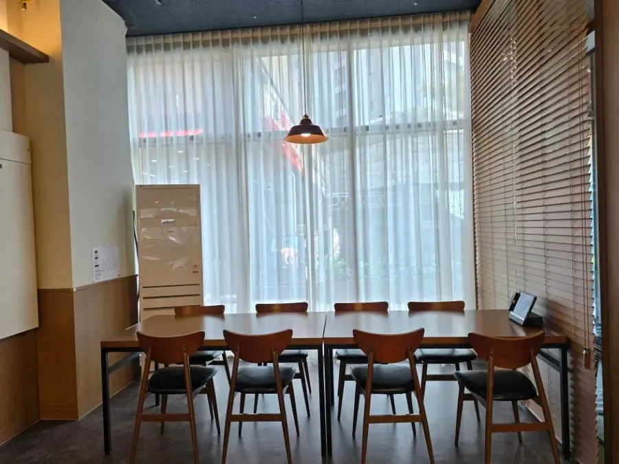 Window seat at Opus240 overlooking the outside view