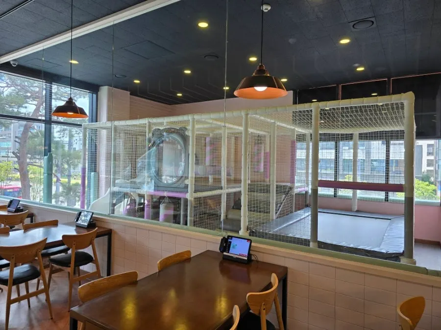Kids' playroom on one side of Opus240