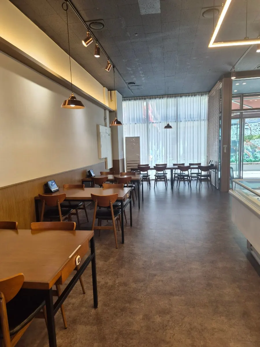 Spacious, clean interior of Opus240