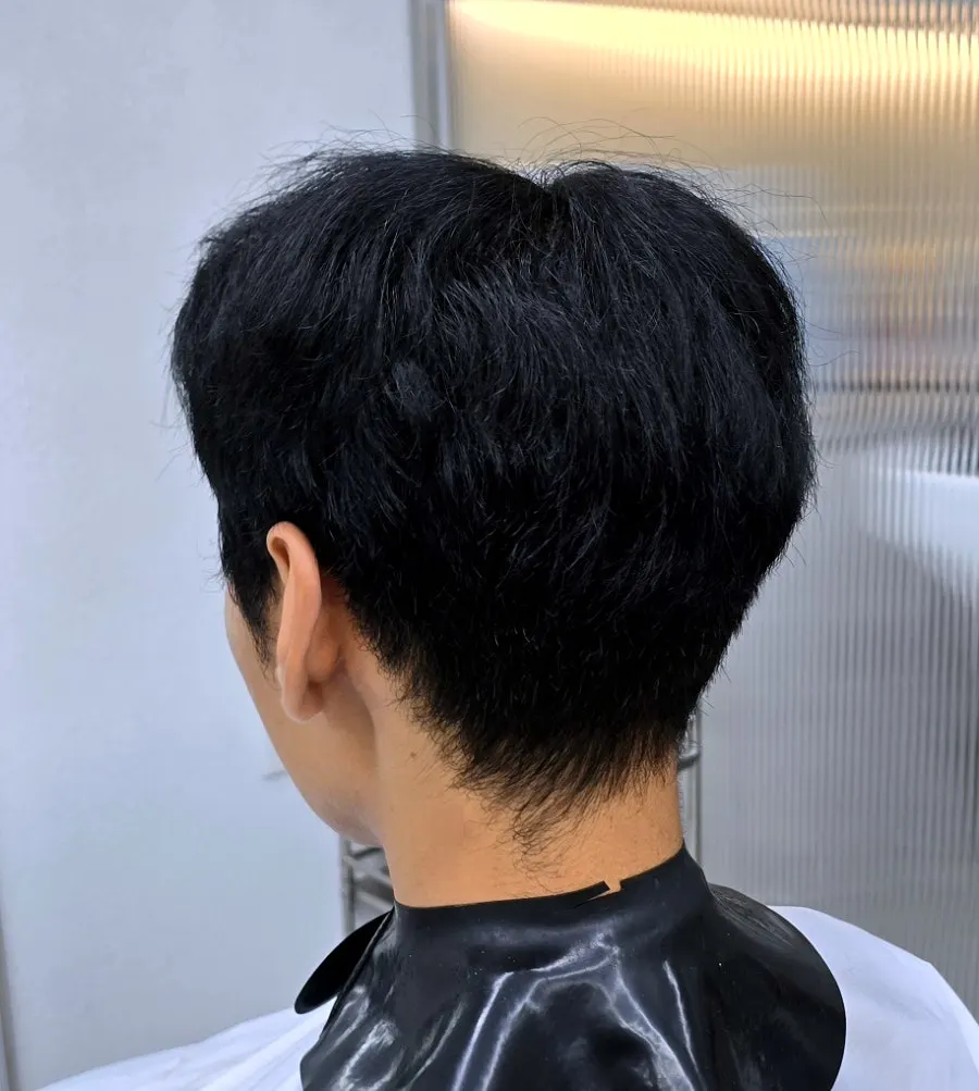 Professional hair care products on display