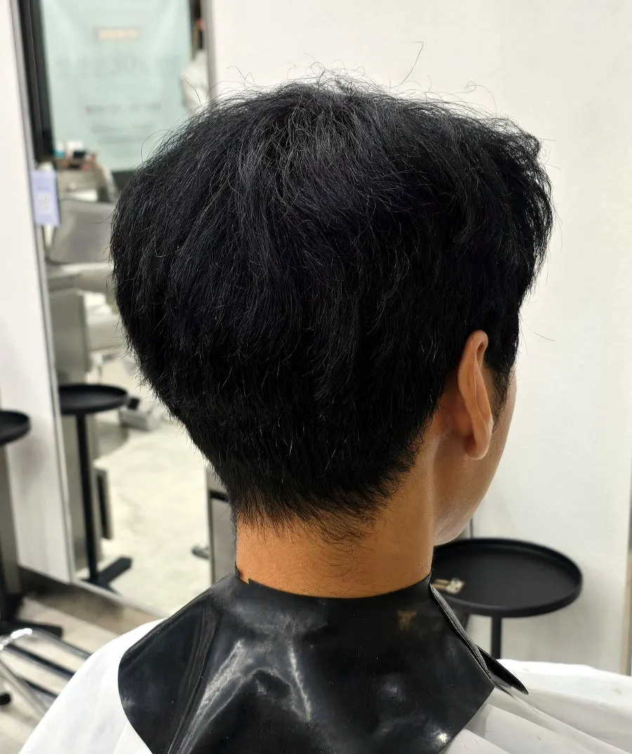 Shaggy overgrown hair before the treatment