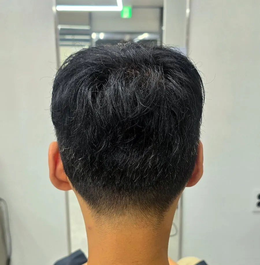 The tidied side line of the drop cut