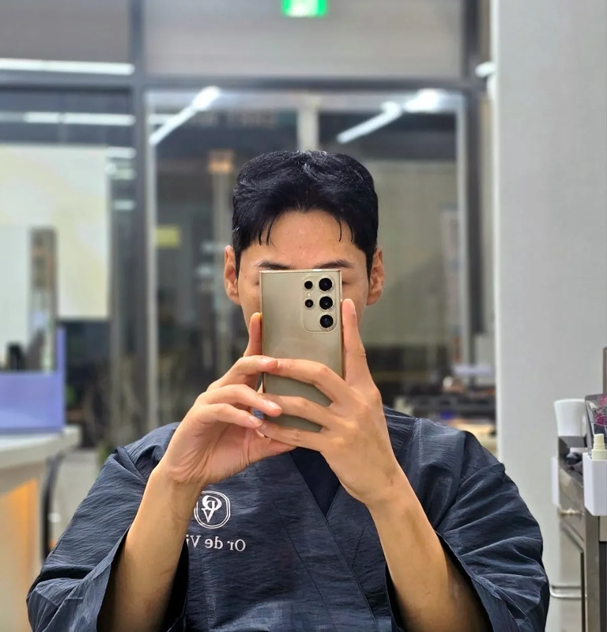 The finished men's drop cut style