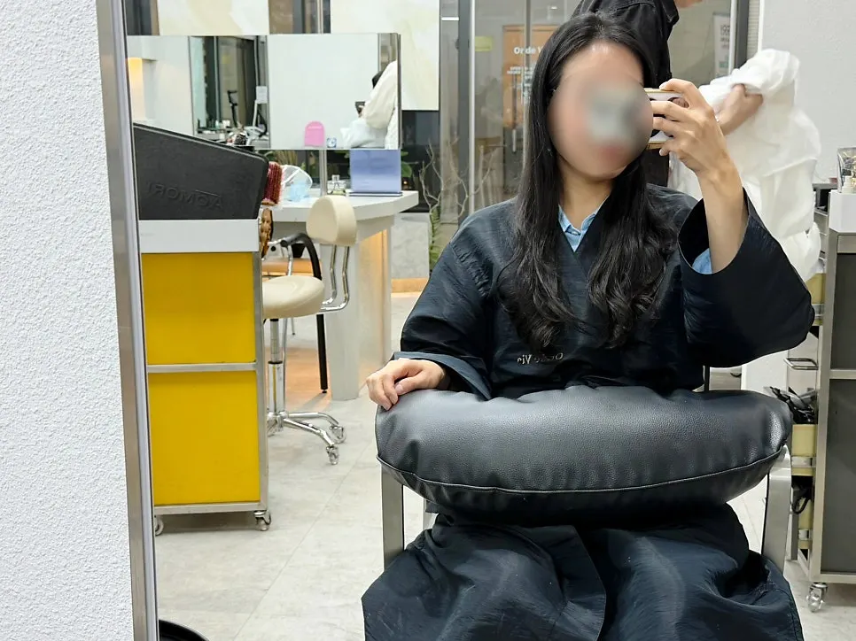 레이어드컷 전 방치된 긴 머리