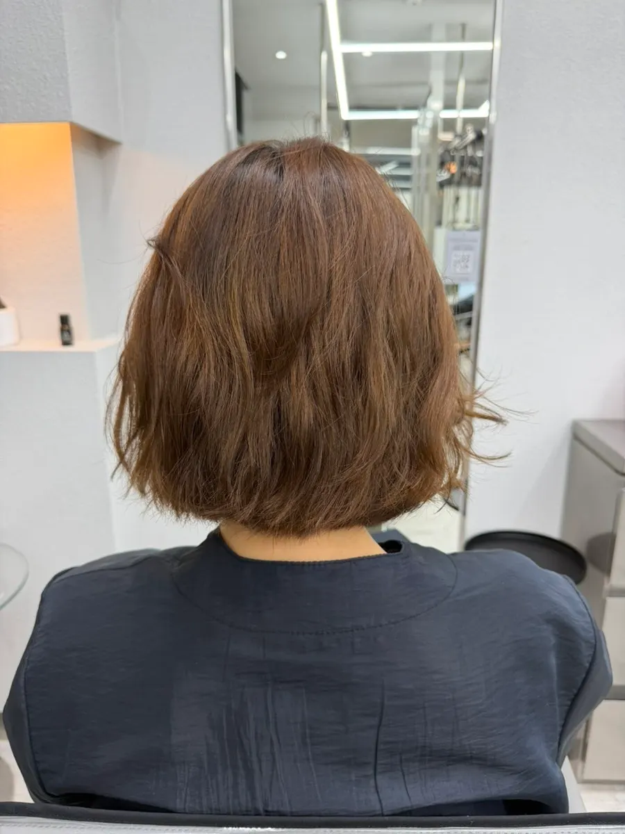Before photo of the bright hair color pre tone-down