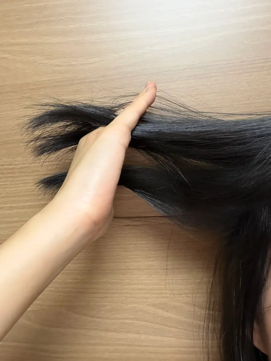 Even ash brown dye result with no patchiness