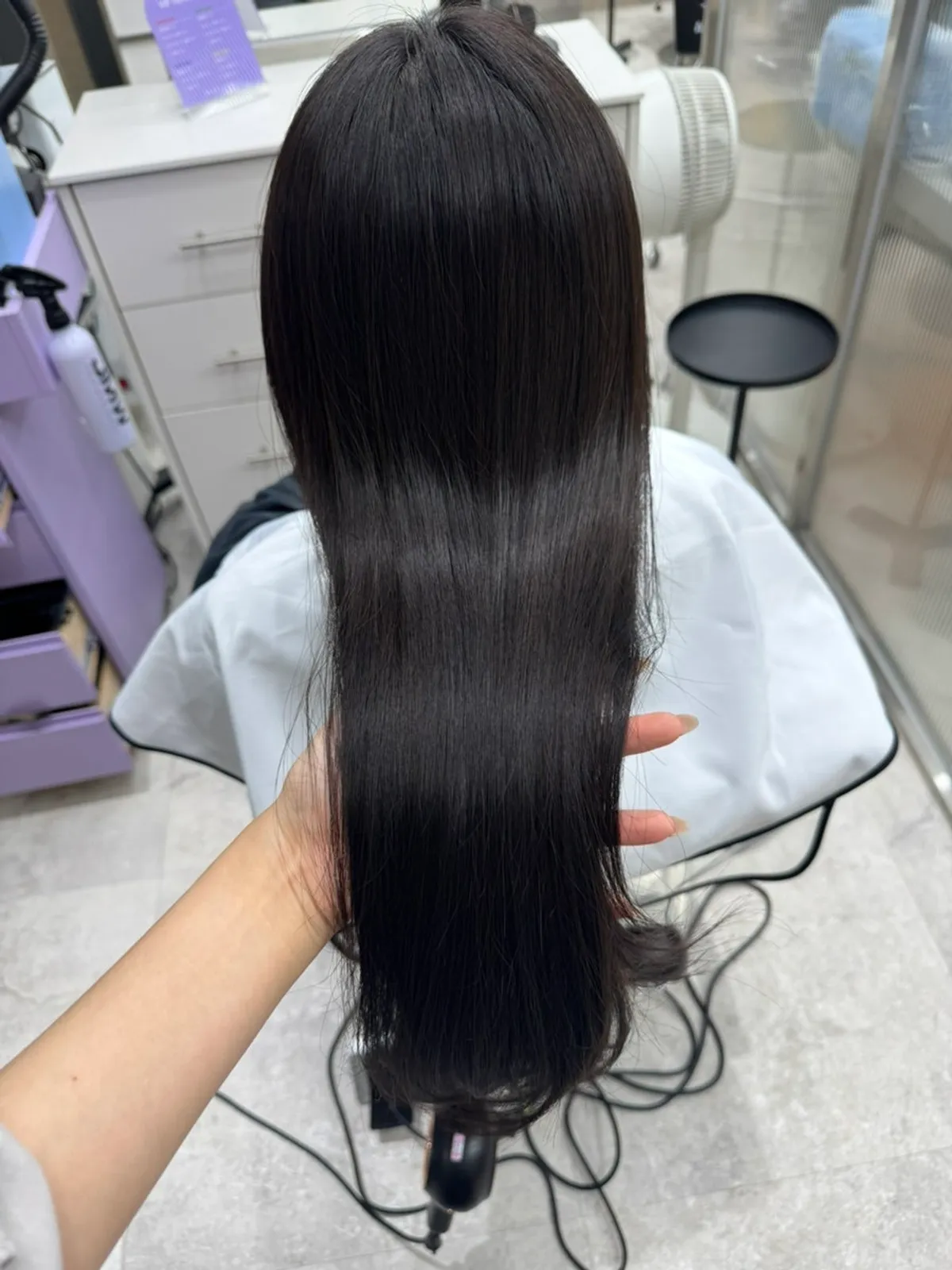 Calmer hair texture after the hair clinic