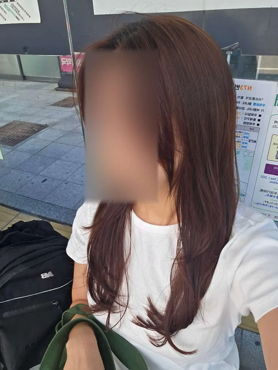 드라이로 마무리한 가벼워진 긴머리