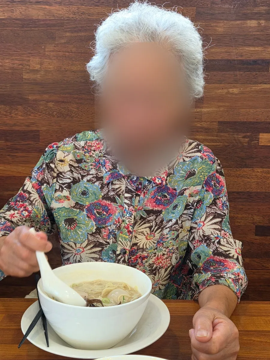 면을 건져 올린 토리빠이탄